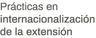 Prácticas en internacionalización de la extensión