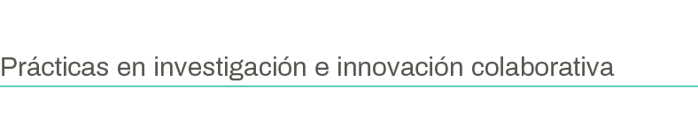 Prácticas en investigación e innovación colaborativa
