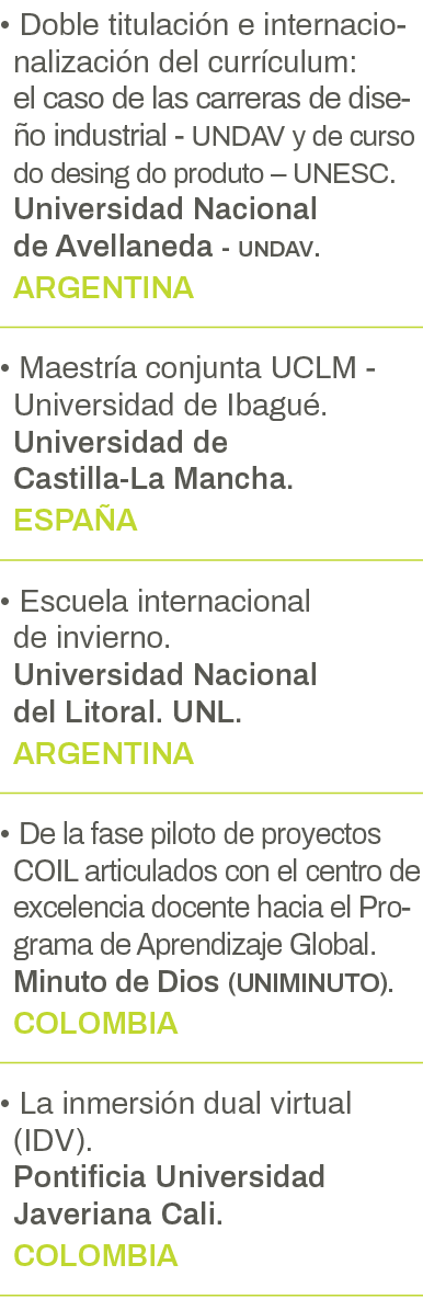   Doble titulación e internacionalización del currículum: el caso de las carreras de diseño industrial - UNDAV y de c   