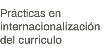 Prácticas en internacionalización del curriculo
