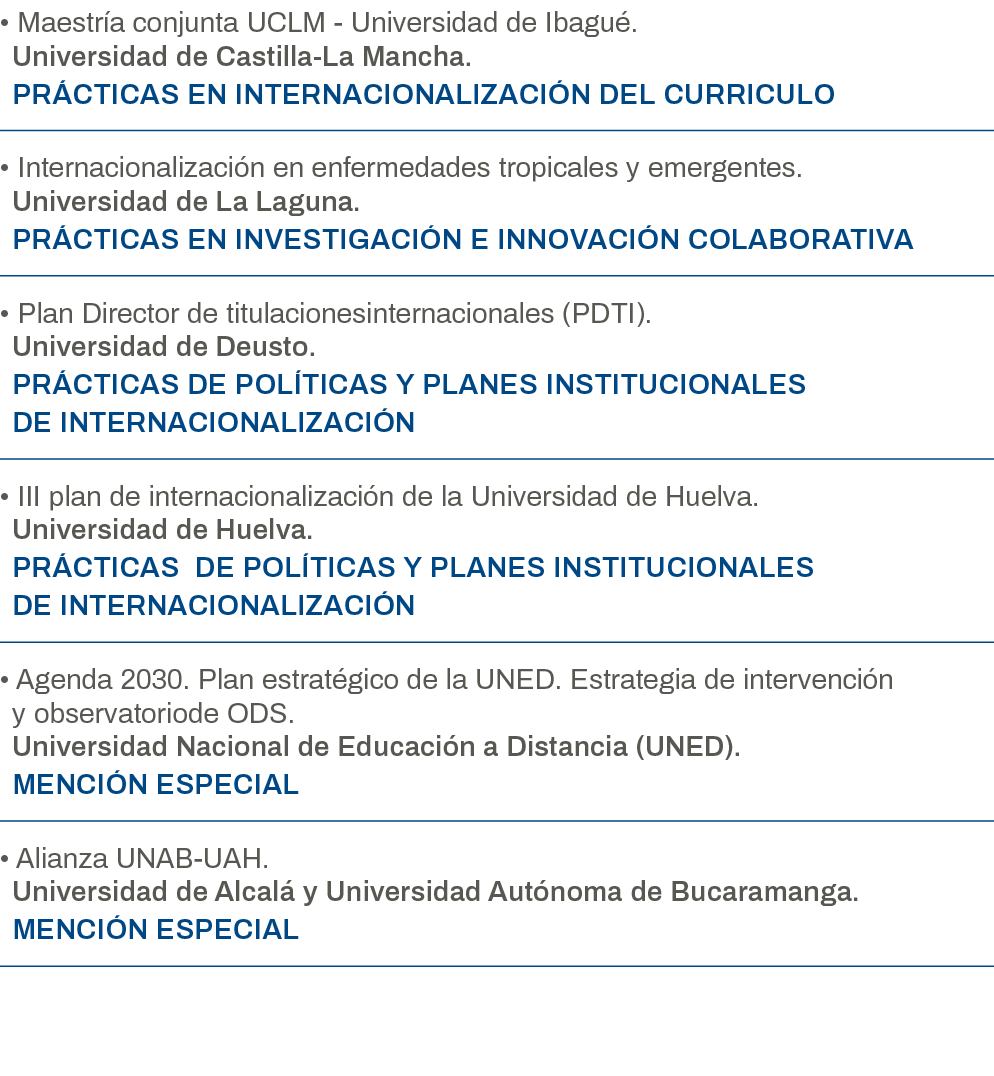   Maestría conjunta UCLM - Universidad de Ibagué  Universidad de Castilla-La Mancha  Prácticas en Internacionalizació   